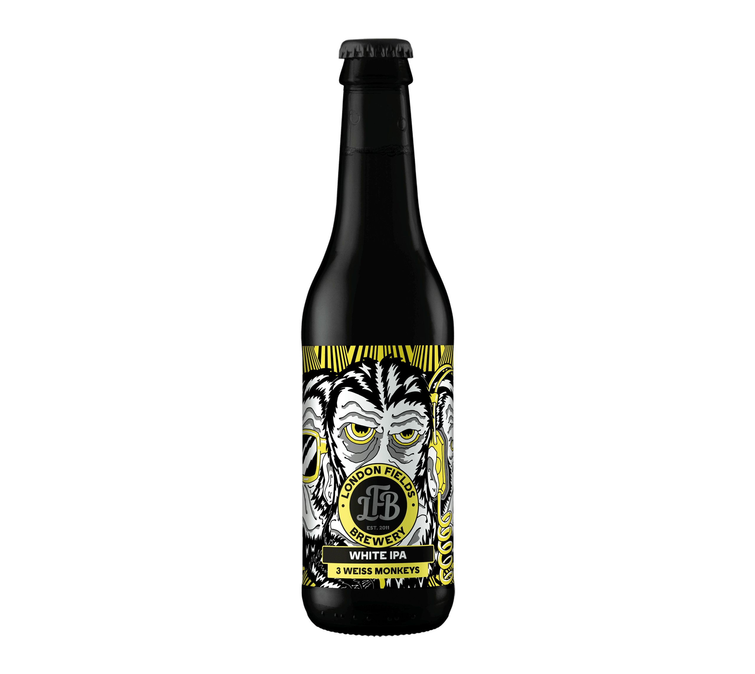 London Fields Brewery 3 Weiss Monkeys  IPA 5,0% Vol. 12 x 33 cl England