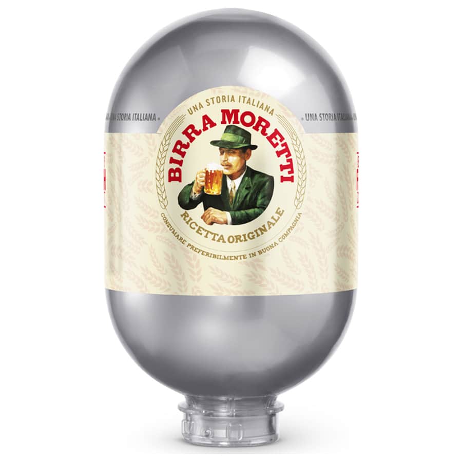 Birra Moretti Lager 4,6% Vol. 2 Tanks mit je 8 Liter