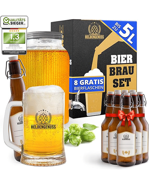 Bierbrauset Hell - 5 Liter Fass & 8 Flaschen