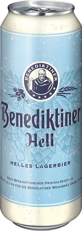Benediktiner Hell 5% - 24 x 50 cl Dose