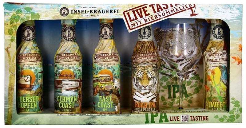 Insel Rügener Geschenkset mit 5 Flaschen und 1 Glas