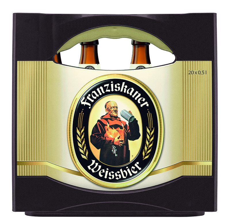Franziskaner Weissbier Kristallklar Harasse vorne
