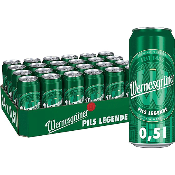 Wernesgrüner Pils Legende 4,9% - 24 x 50 cl Dose