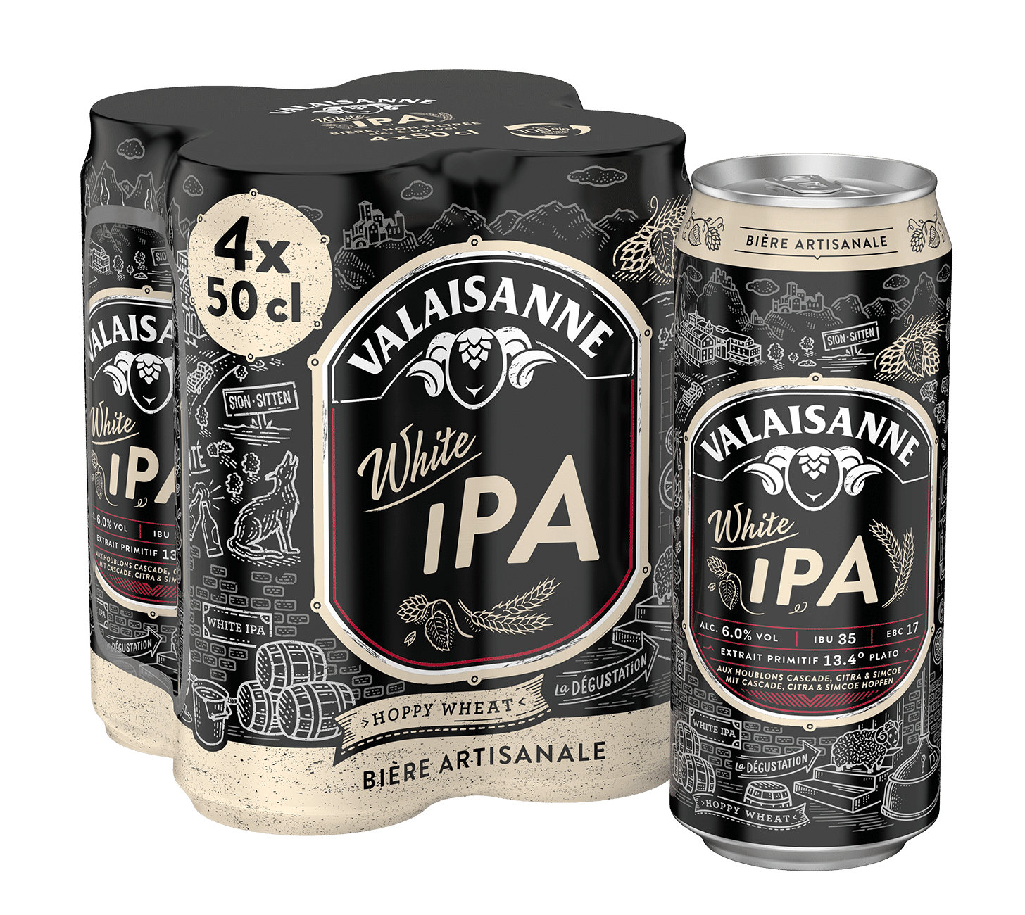 Valaisanne White IPA 6,0% - 24 x 50 cl Dose
