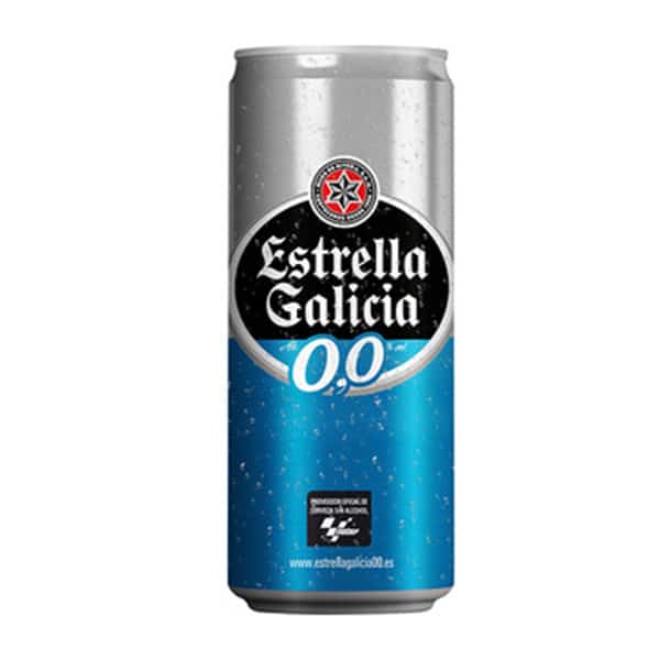 Estrella Bier Galicia 0,0 % alkoholfrei 24 x 33 cl Dose Spanien