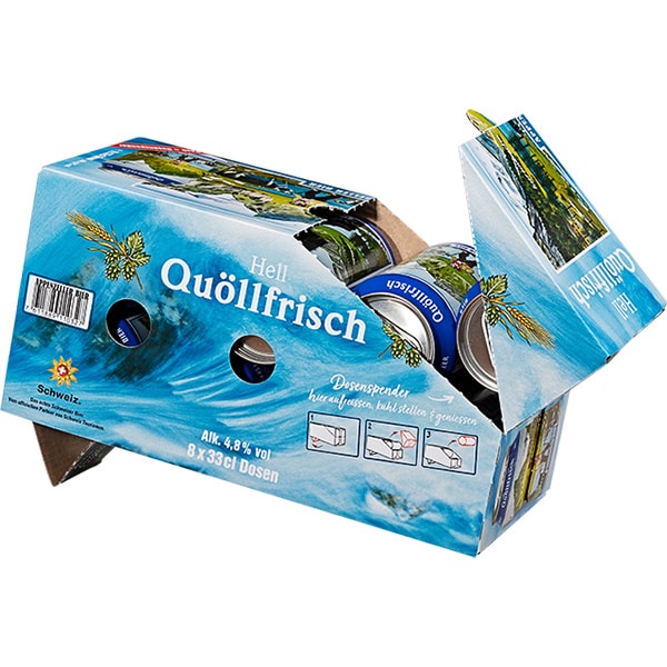 Appenzeller Quöllfrisch Hell 4,8% - 8 x 33 cl Dosenautomat Appenzeller Quöllfrisch Hell 4,8% - 8 x 33 cl Dosenautomat